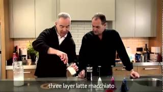 aerolatte  milk frother makes three layer caffè latte macchiato [upl. by Yarased]