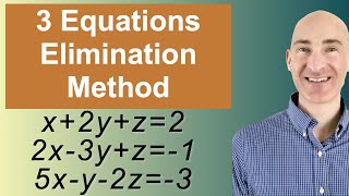 Solving Systems of 3 Equations Elimination [upl. by Eltsyrk94]