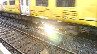 Merseyrail 507 009 making arcs at Birkdale station [upl. by Anaidni159]