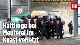 Gefängnismeuterei Polizei stürmt Knast in Thüringen  JVA Untermaßfeld [upl. by Waldo]